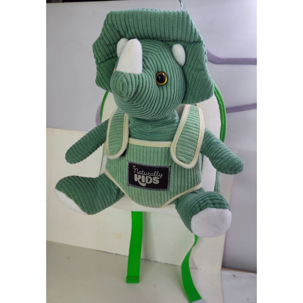 Toddlers NEW Backpack With Plush Dinosaur Toy Small For 3-5 Years Naturally KIDS
